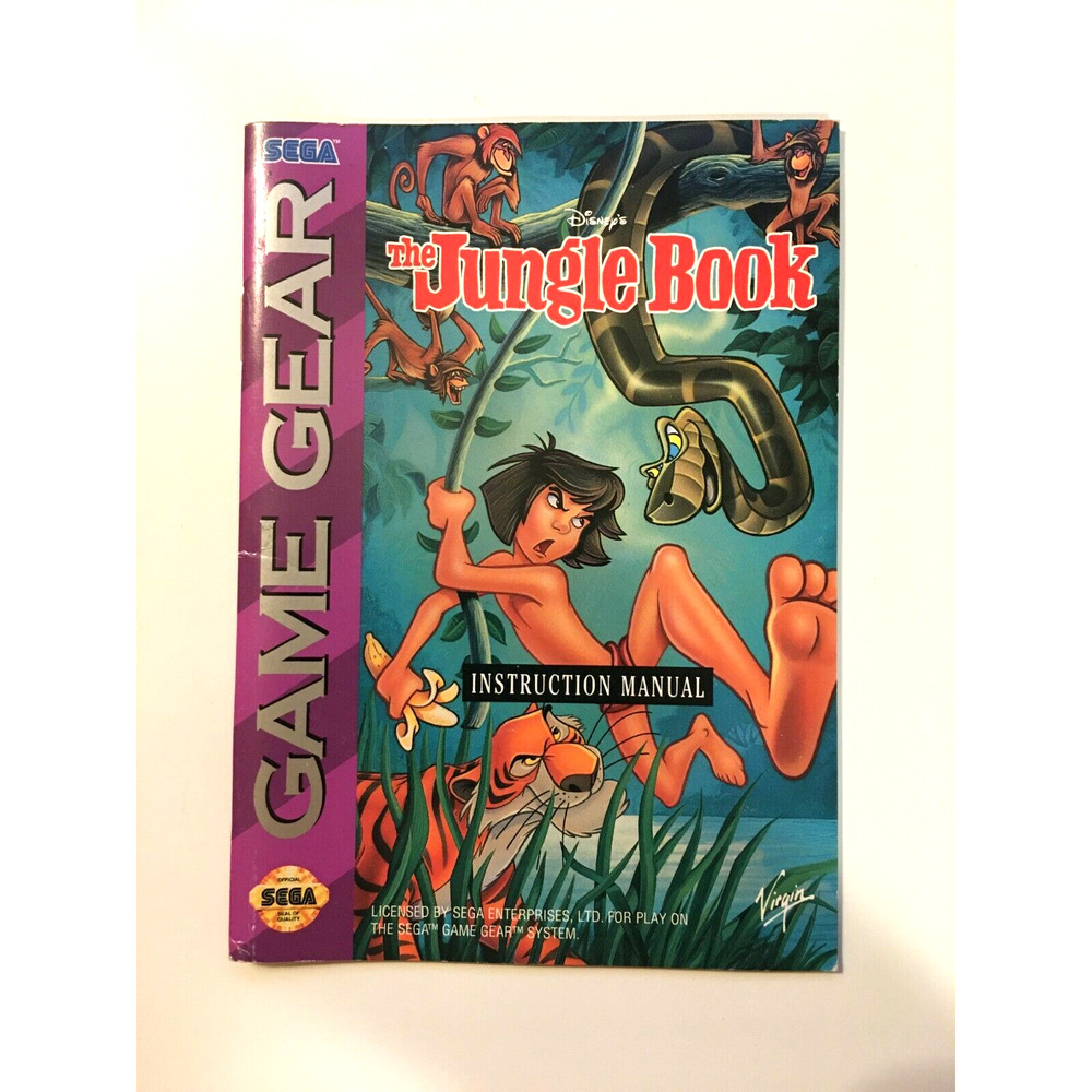Disney's the Jungle Book (Sega Game Gear, 1993) Original Manual Only - US Seller